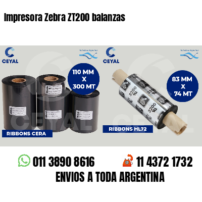 Impresora Zebra ZT200 balanzas