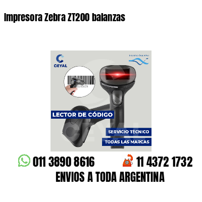 Impresora Zebra ZT200 balanzas