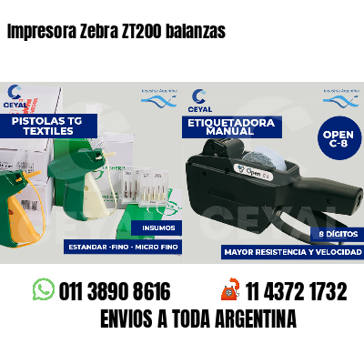 Impresora Zebra ZT200 balanzas