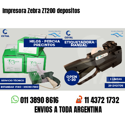 Impresora Zebra ZT200 depositos