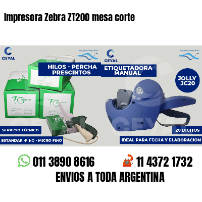 Impresora Zebra ZT200 mesa corte