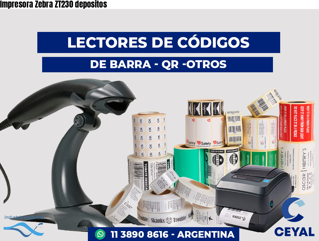 Impresora Zebra ZT230 depositos