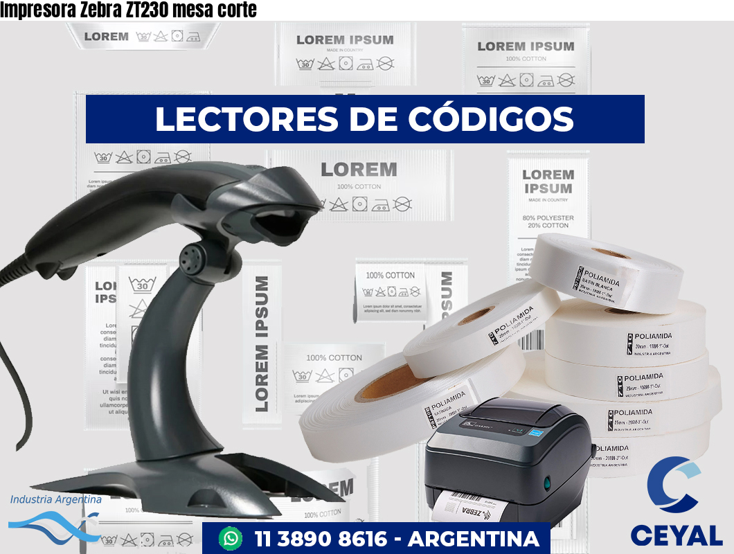 Impresora Zebra ZT230 mesa corte