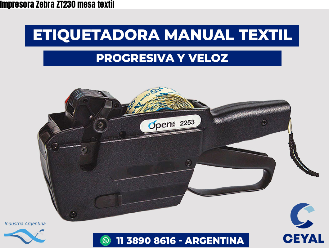 Impresora Zebra ZT230 mesa textil