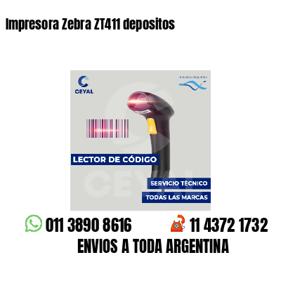 Impresora Zebra ZT411 depositos