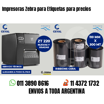 Impresoras Zebra para Etiquetas para precios