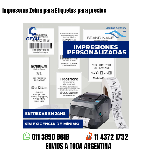 Impresoras Zebra para Etiquetas para precios