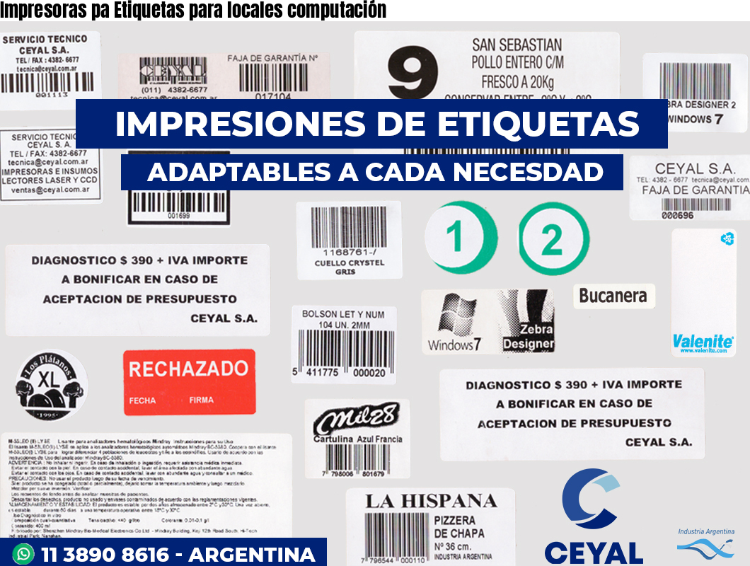 Impresoras pa Etiquetas para locales computación