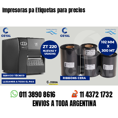 Impresoras pa Etiquetas para precios