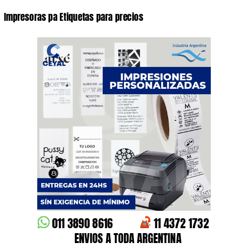 Impresoras pa Etiquetas para precios