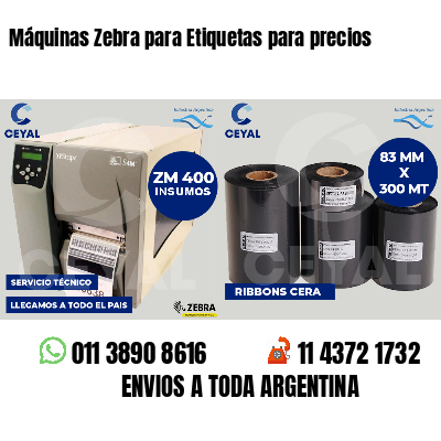 Máquinas Zebra para Etiquetas para precios