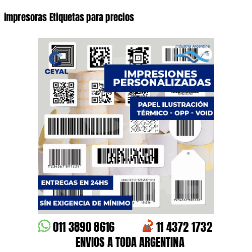 impresoras Etiquetas para precios