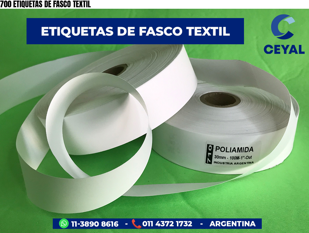 700 ETIQUETAS DE FASCO TEXTIL