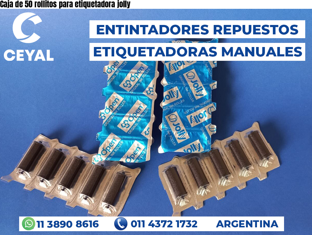 Caja de 50 rollitos para etiquetadora jolly