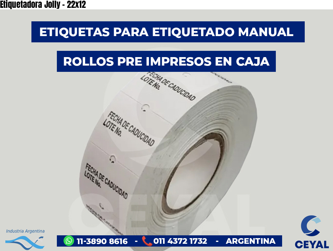 Etiquetadora Jolly - 22x12
