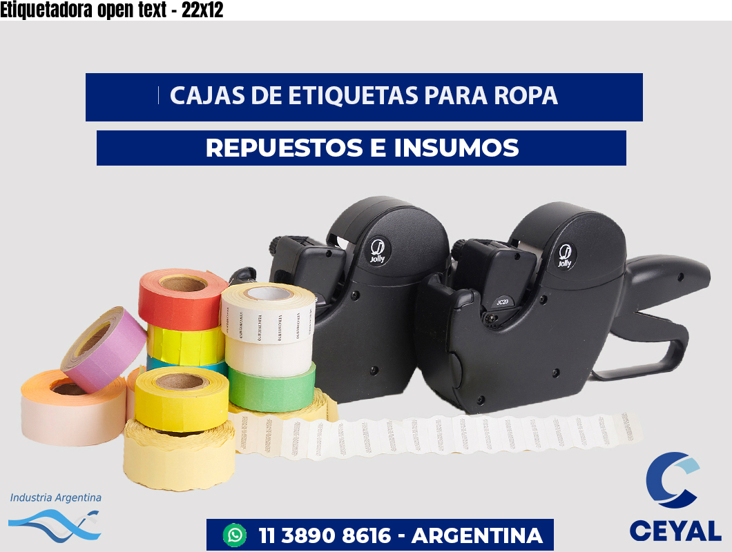 Etiquetadora open text - 22x12