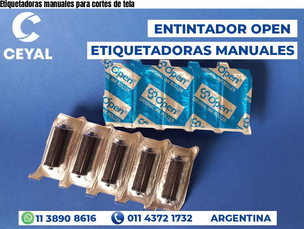 Etiquetadoras manuales para cortes de tela