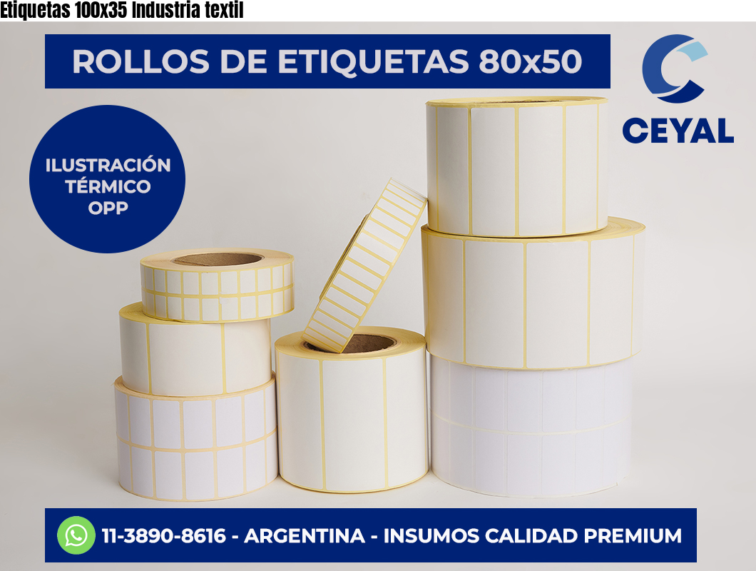 Etiquetas 100×35 Industria textil