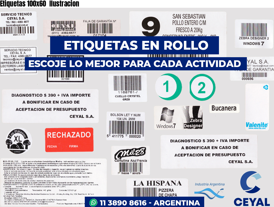 Etiquetas 100x60 Ilustracion