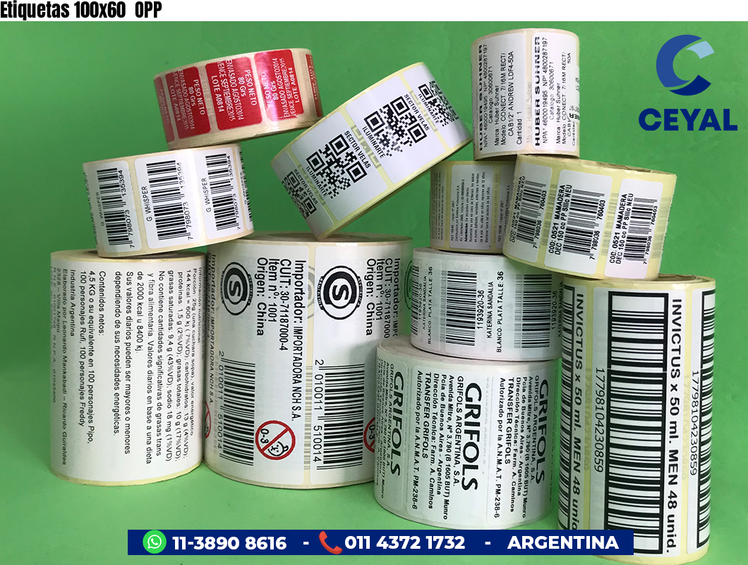 Etiquetas 100x60  OPP