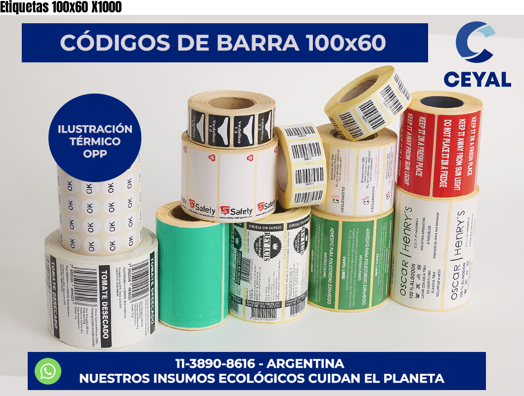 Etiquetas 100×60 X1000