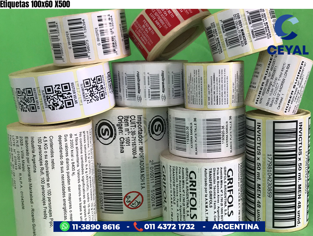 Etiquetas 100x60 X500