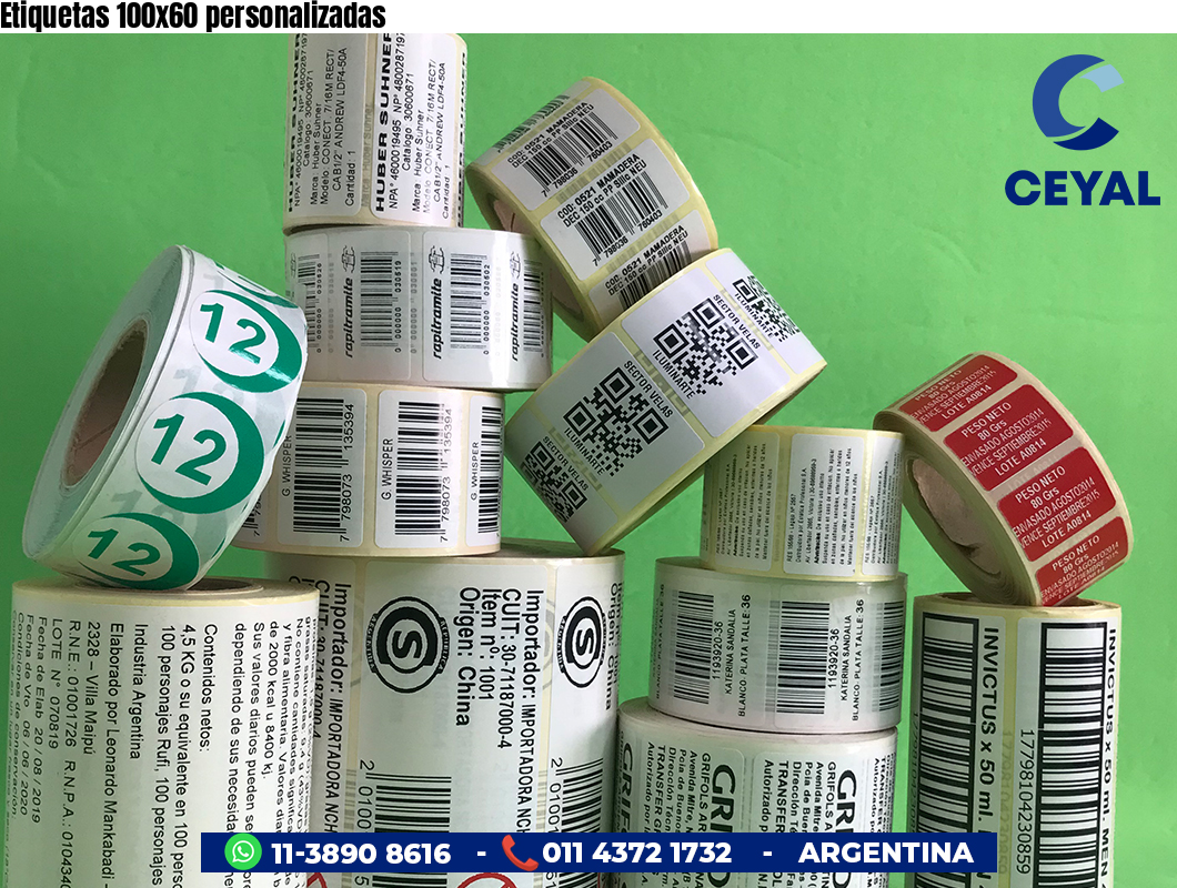 Etiquetas 100x60 personalizadas