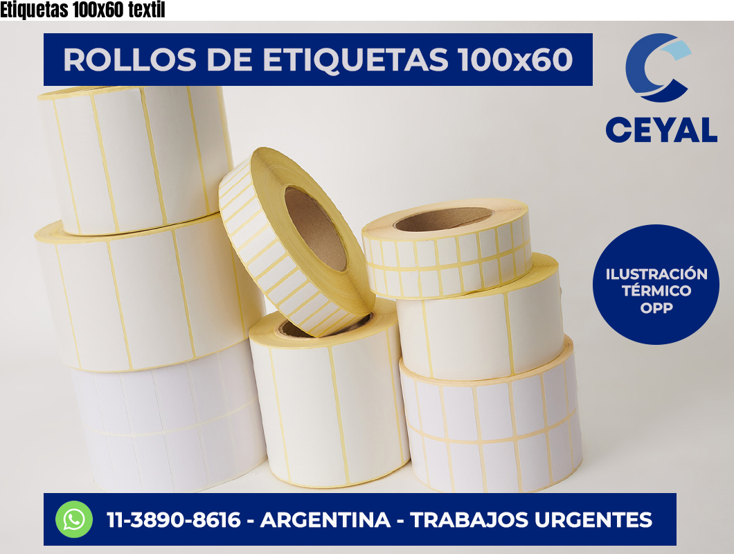 Etiquetas 100×60 textil