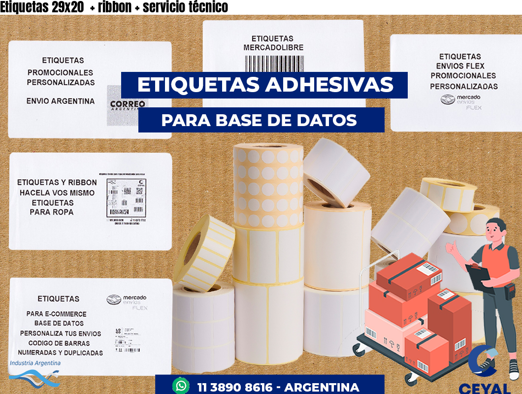 Etiquetas 29x20    ribbon   servicio técnico