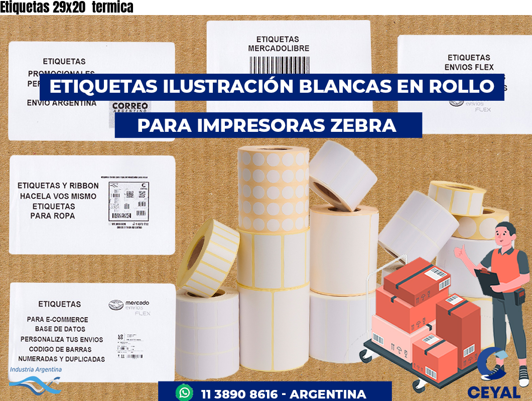 Etiquetas 29x20  termica