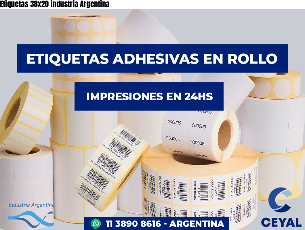 Etiquetas 38x20 industria Argentina