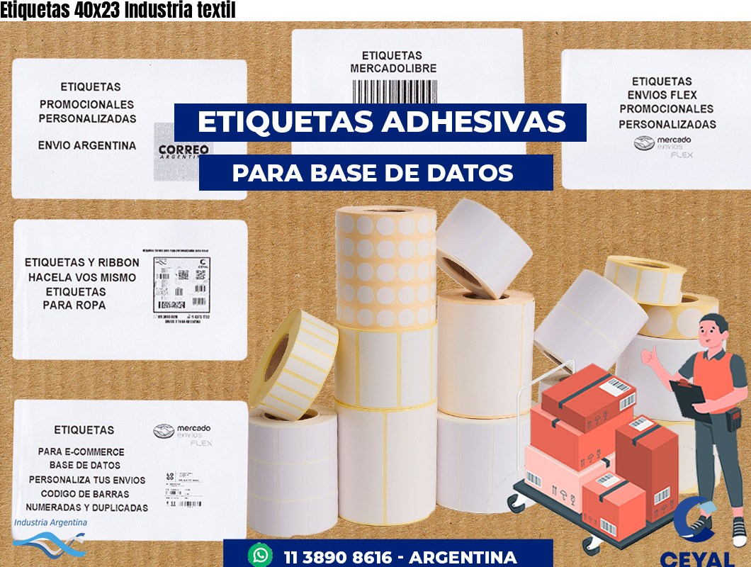 Etiquetas 40x23 Industria textil