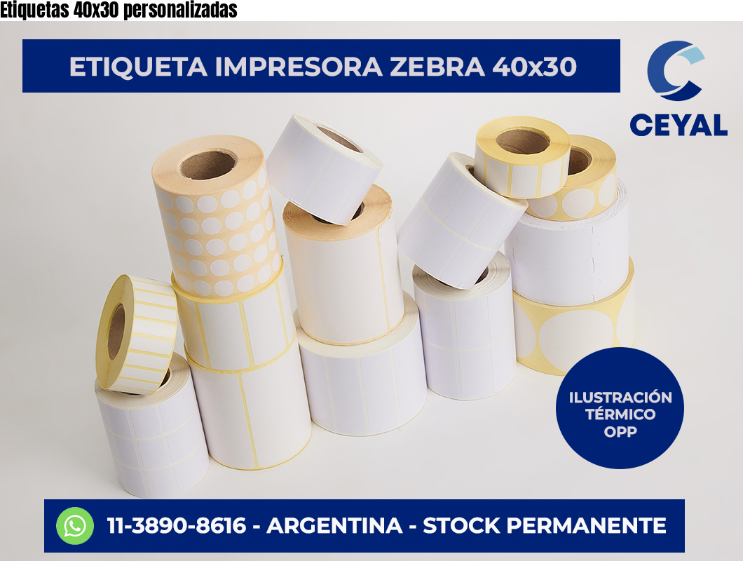 Etiquetas 40×30 personalizadas