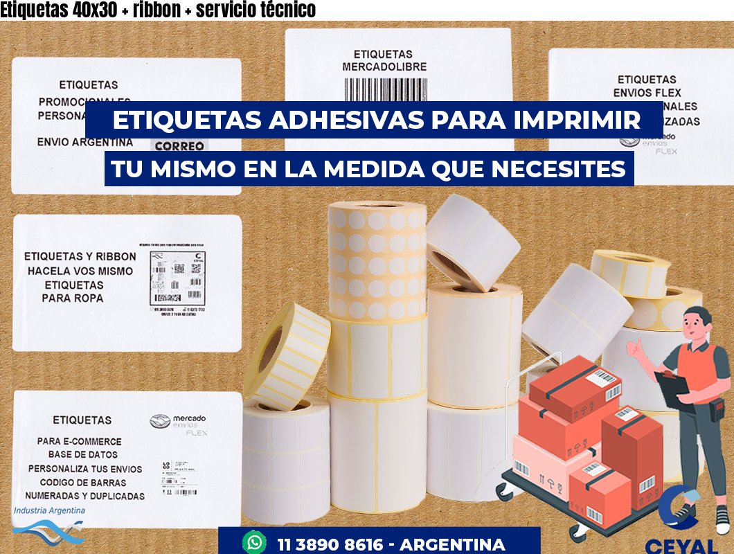 Etiquetas 40x30   ribbon   servicio técnico