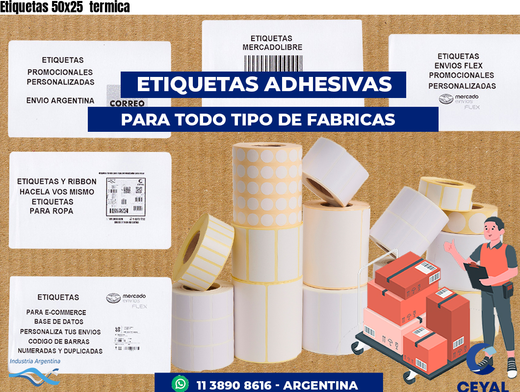 Etiquetas 50x25  termica