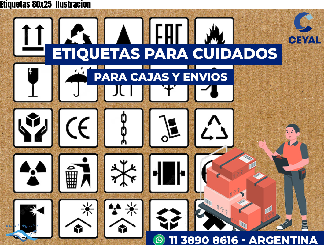 Etiquetas 80x25 Ilustracion
