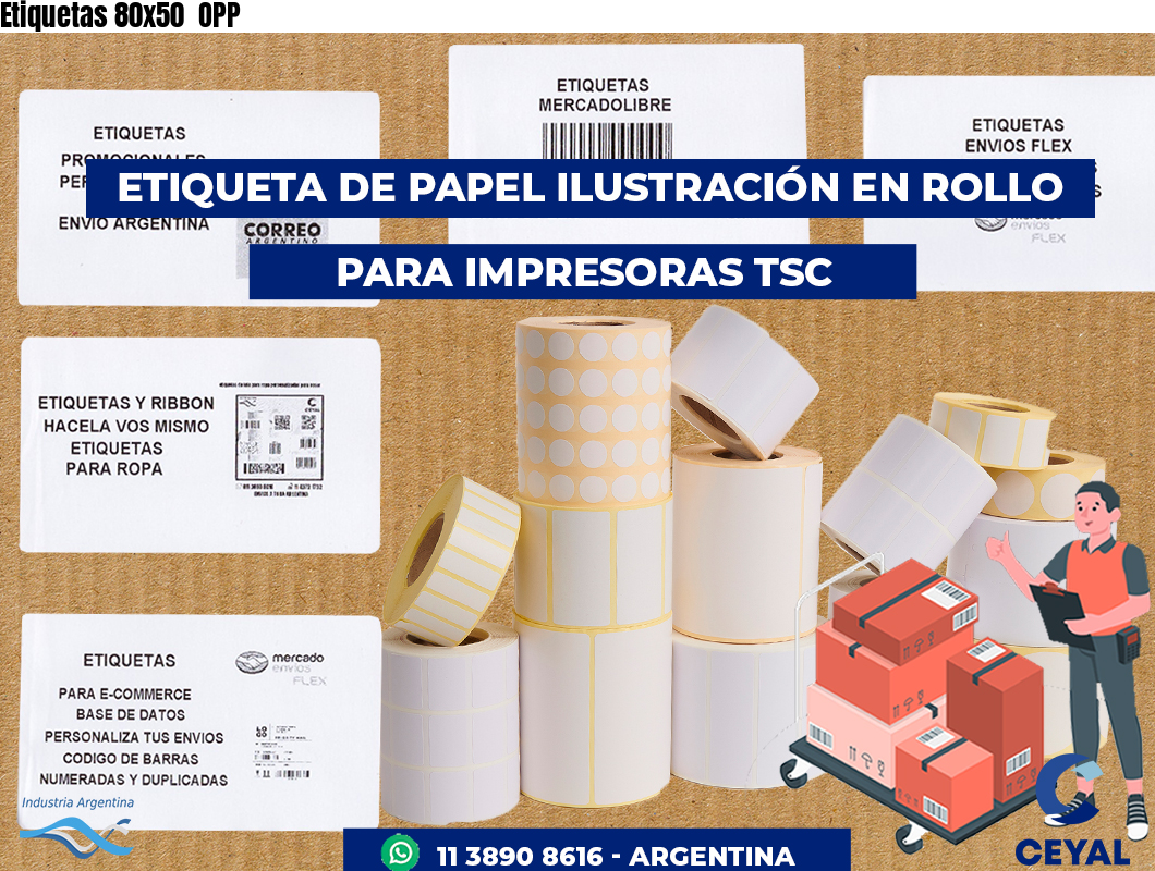 Etiquetas 80x50  OPP