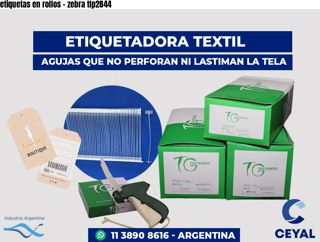 etiquetas en rollos - zebra tlp2844