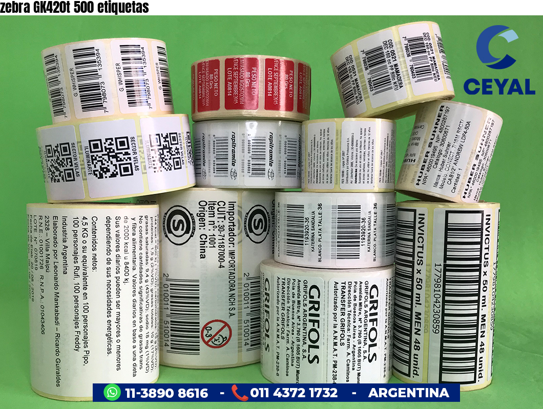 zebra GK420t 500 etiquetas