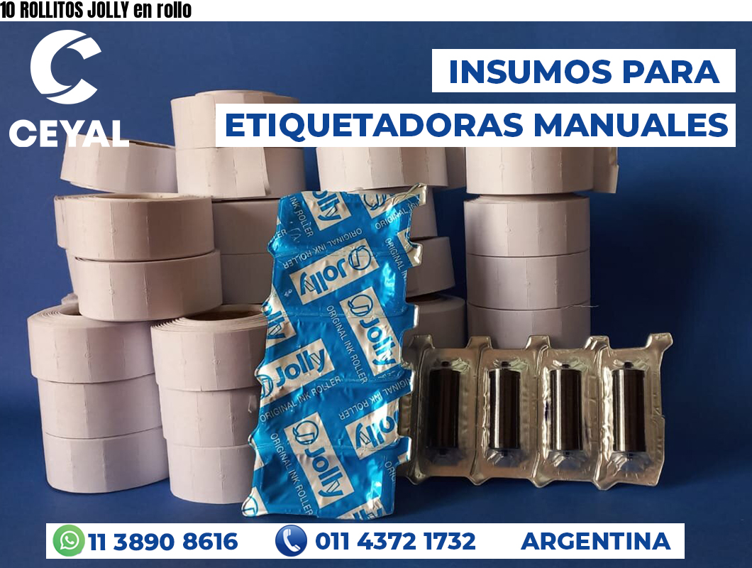 10 ROLLITOS JOLLY en rollo