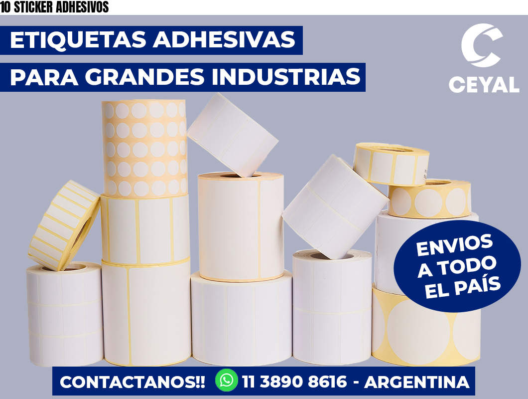 10 STICKER ADHESIVOS