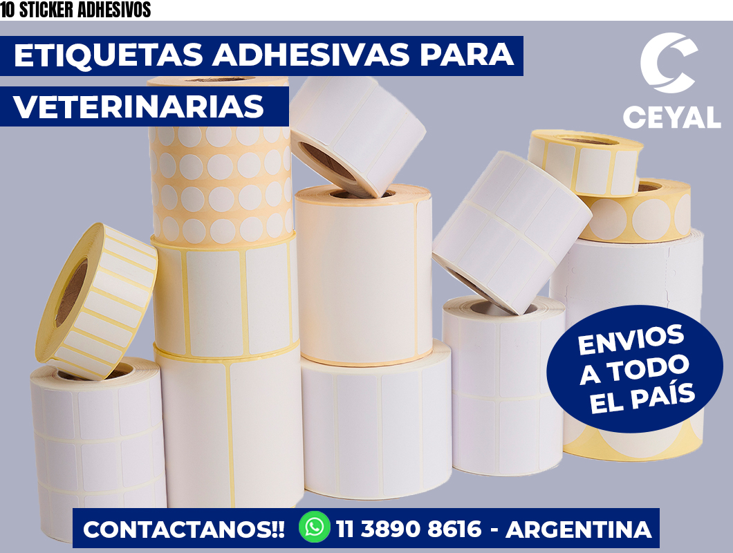 10 STICKER ADHESIVOS