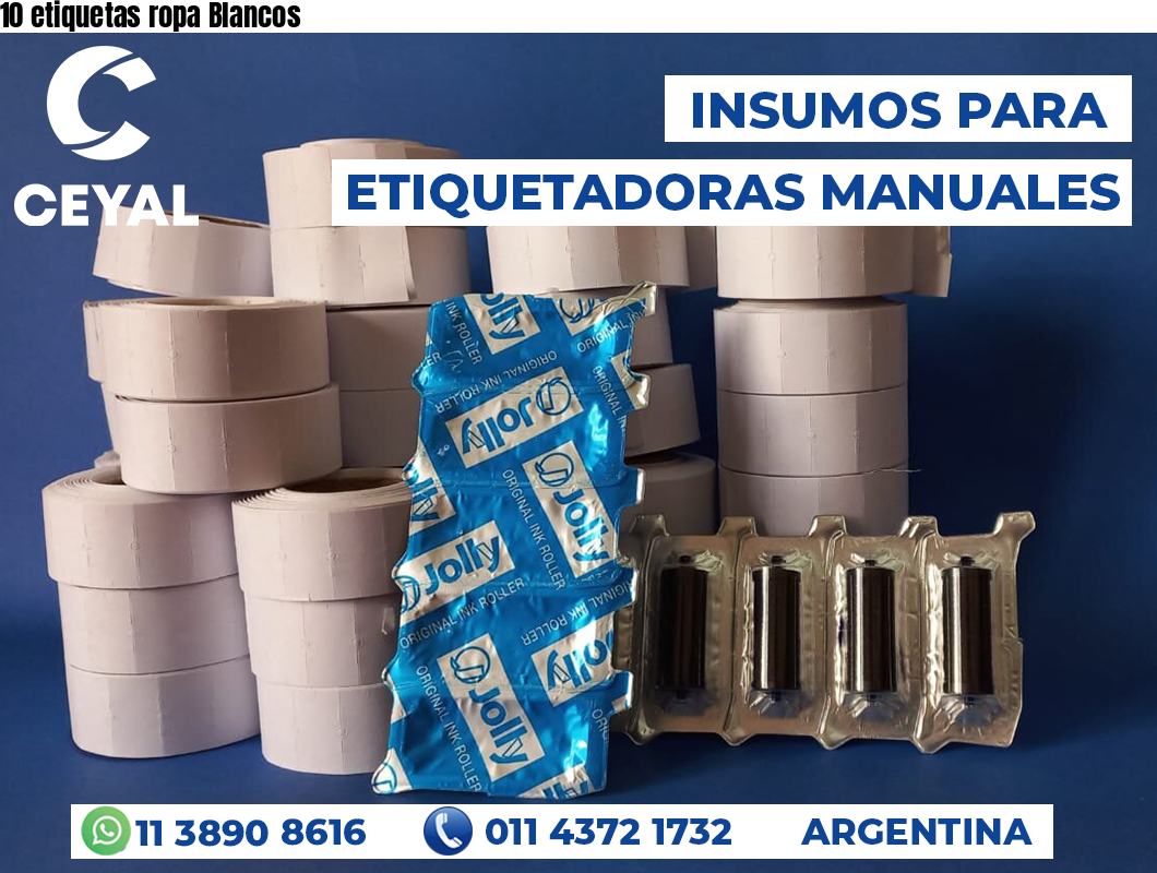 10 etiquetas ropa Blancos