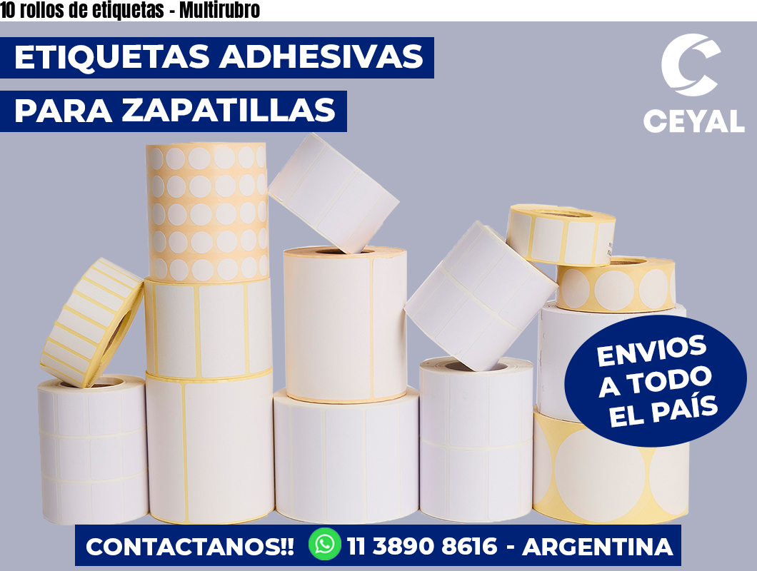 10 rollos de etiquetas - Multirubro