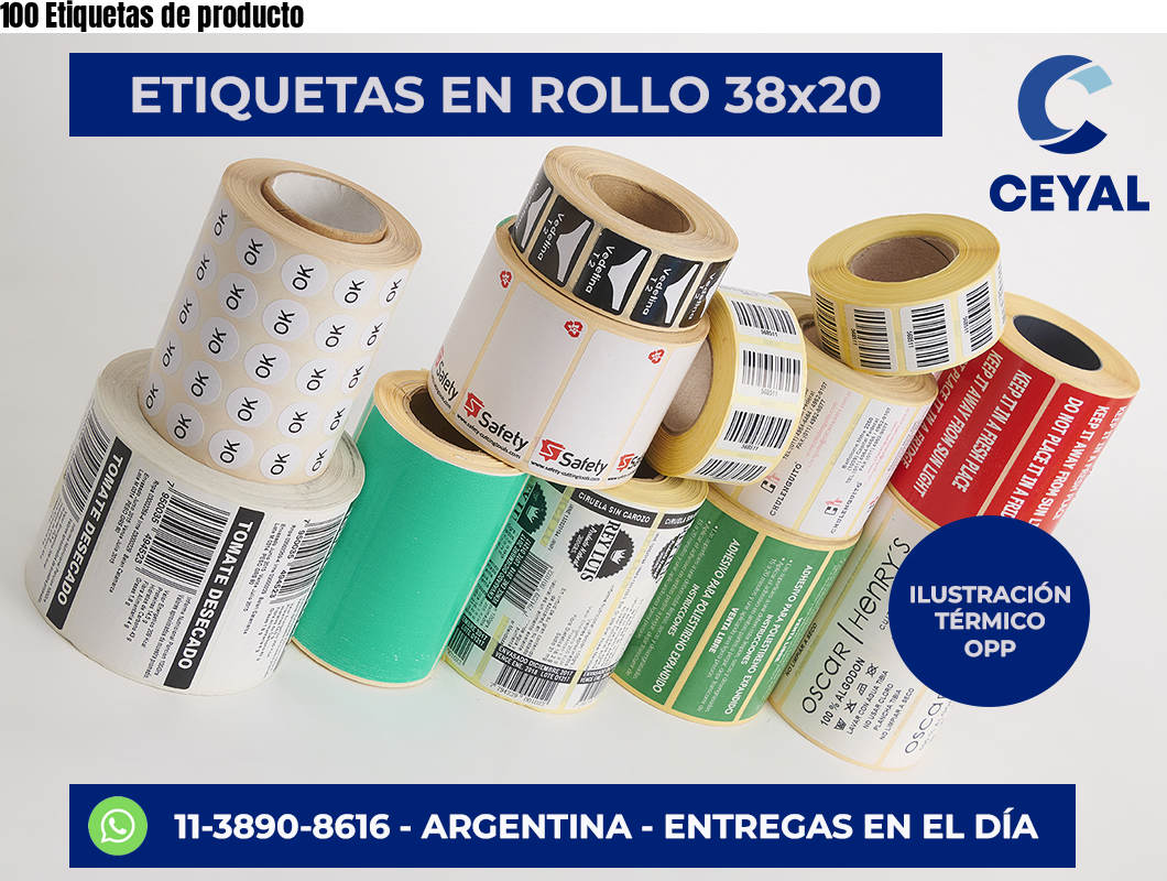 100 Etiquetas de producto