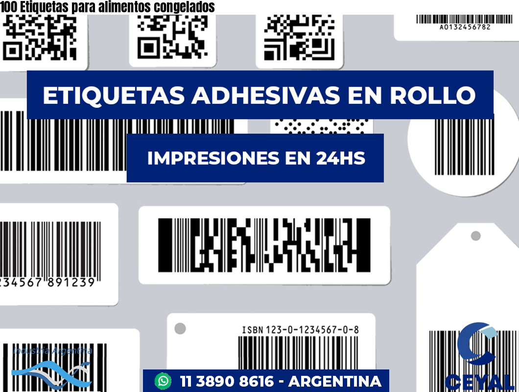 100 Etiquetas para alimentos congelados