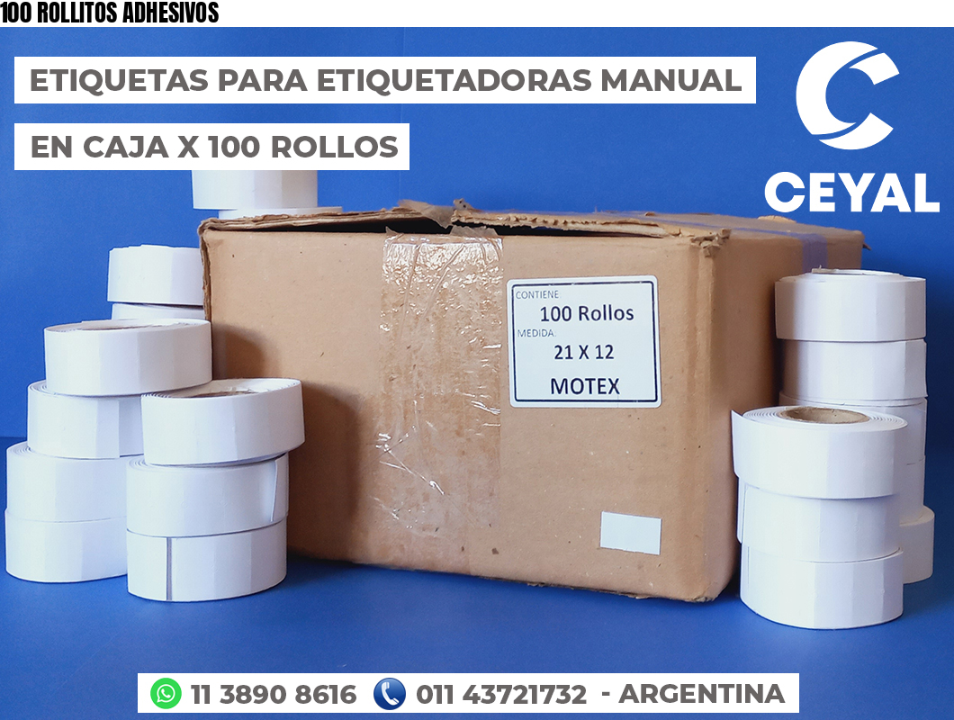 100 ROLLITOS ADHESIVOS