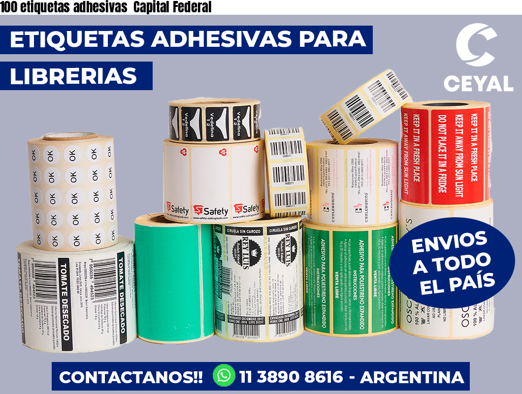 100 etiquetas adhesivas  Capital Federal