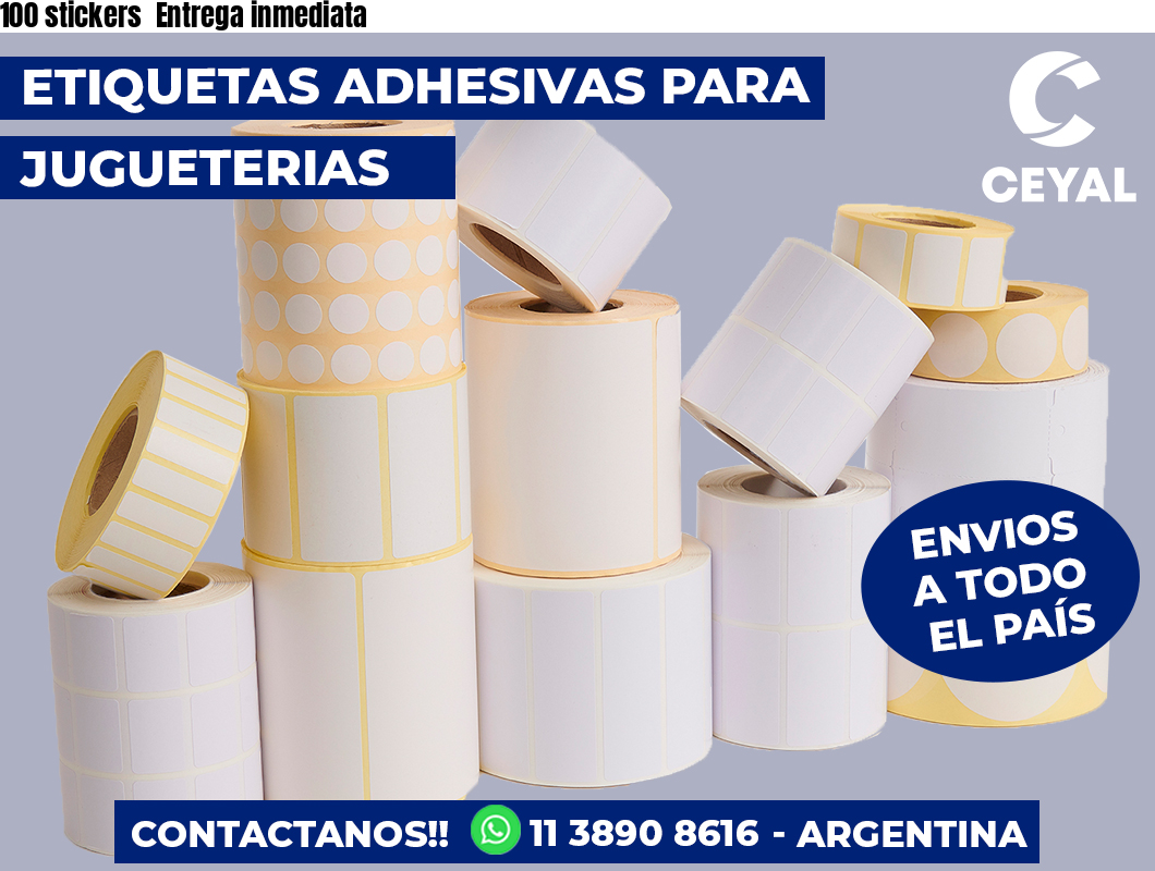 100 stickers  Entrega inmediata