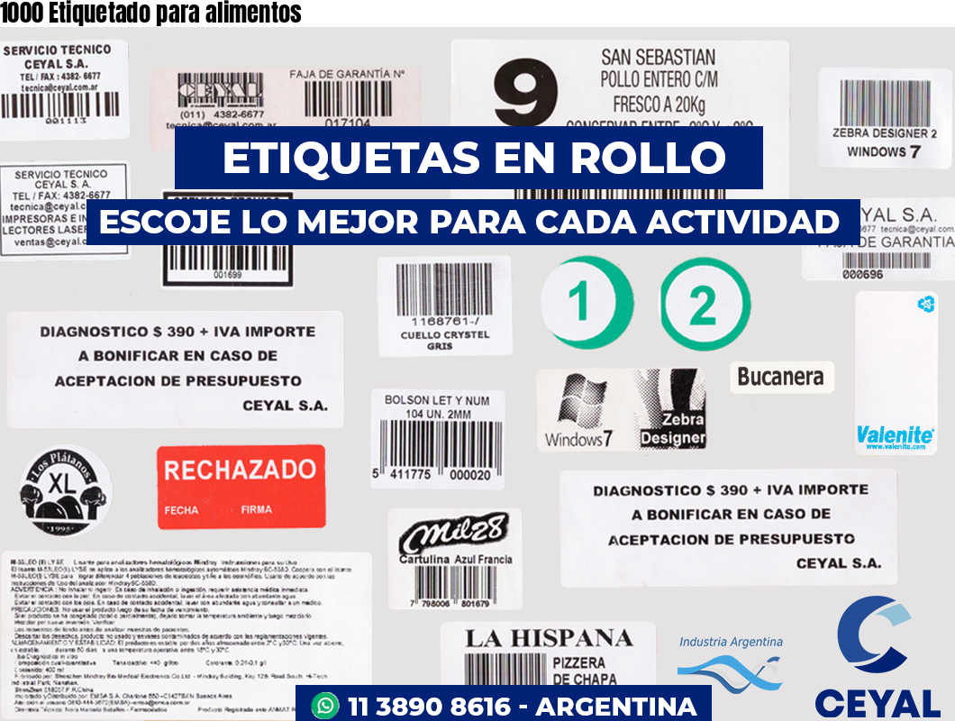 1000 Etiquetado para alimentos
